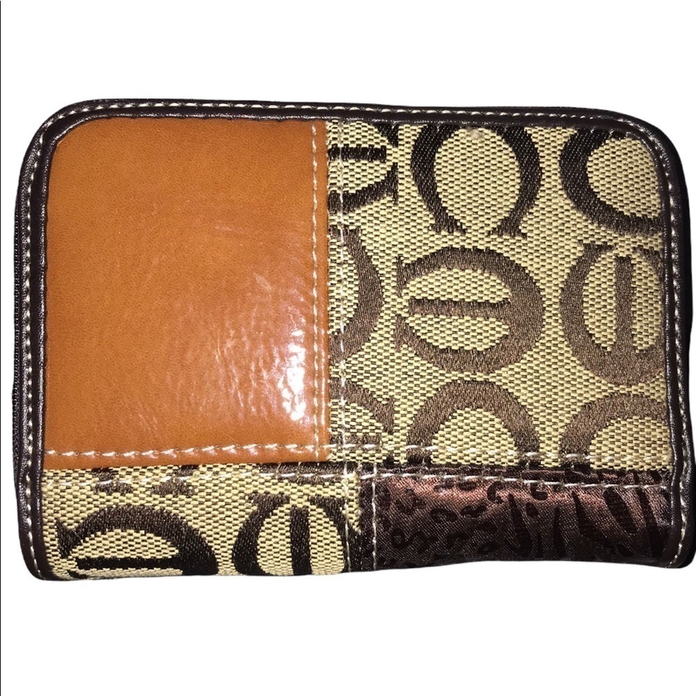 Patchwork Pattern Zip Snap Wallet - image 2